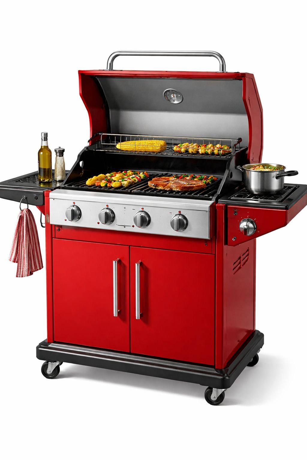 Enameled barbecue grill