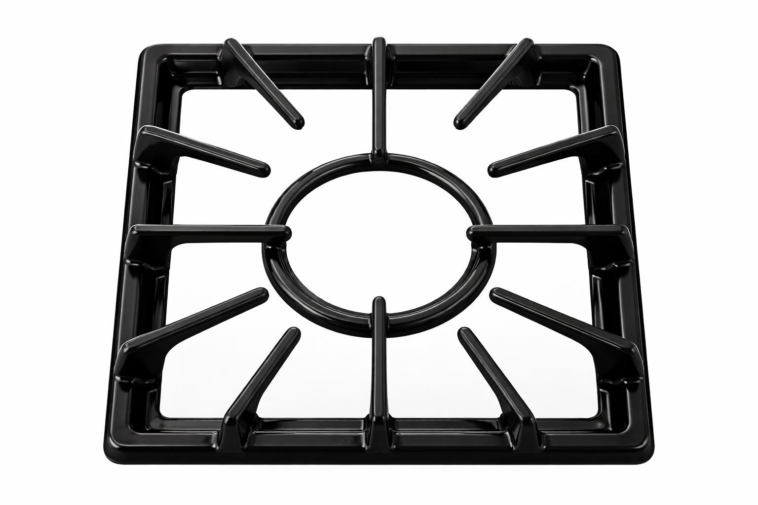 Enameled pan supports
