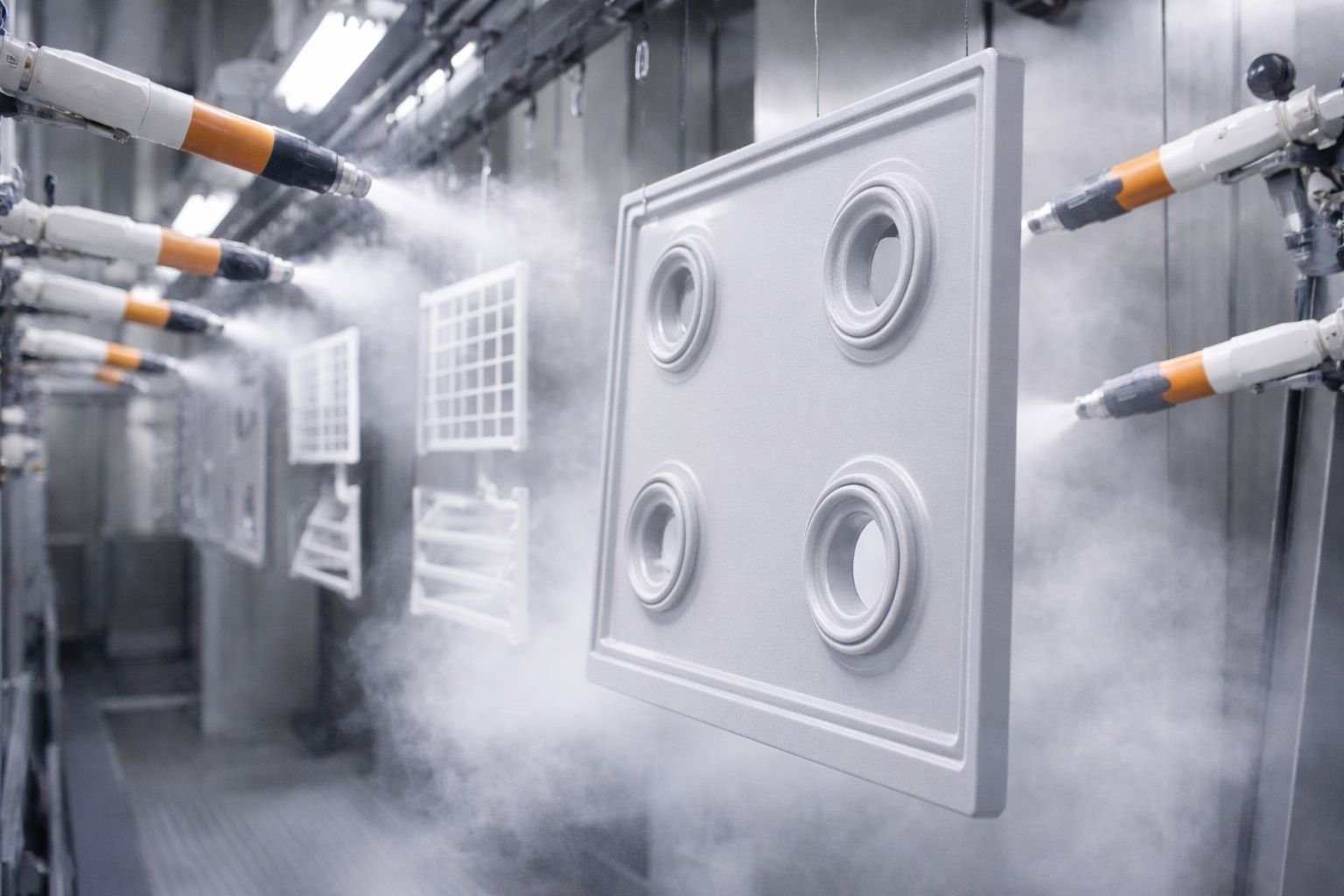 Electrostatic powder application