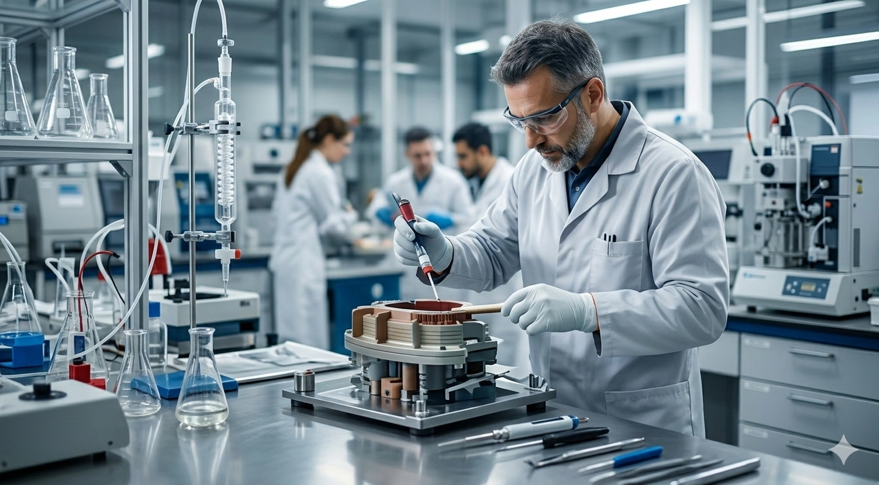 Equipe Vasisque Novus em laboratório